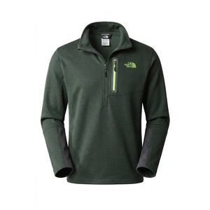 The North Face 1/4 Zip Soft Shell Pullover Men's Large Dark Green Lightweight